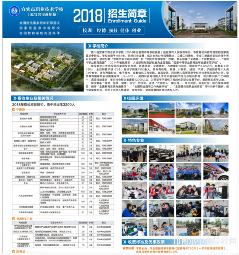 四川省宜賓市南溪職業(yè)技術(shù)學校2018年招生簡章