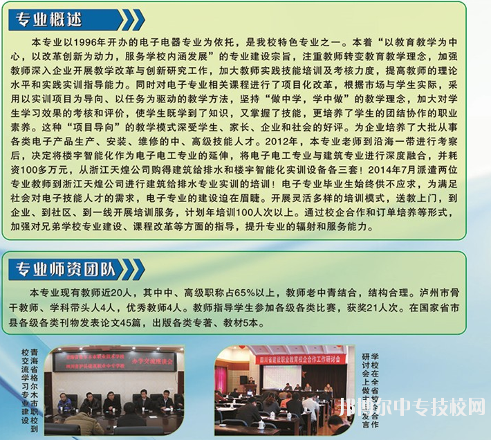 四川省瀘縣建筑職業(yè)中專學校:樓宇智能化設備安裝與運行專業(yè)