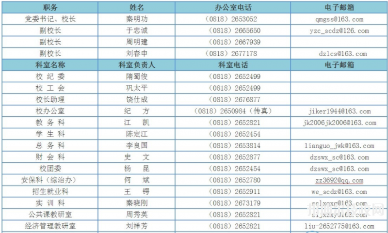 四川省電子商務(wù)學(xué)校組織機(jī)構(gòu)圖