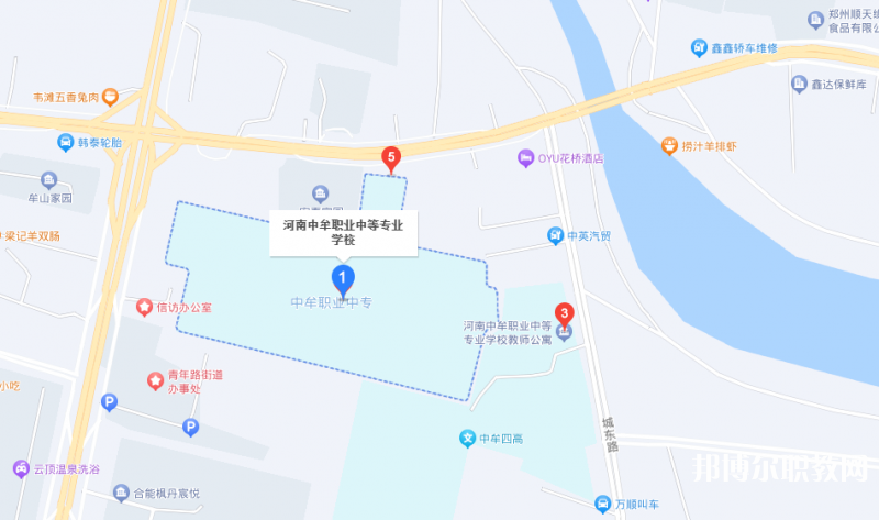 中牟縣職業(yè)中等專業(yè)學(xué)校地址，乘車路線