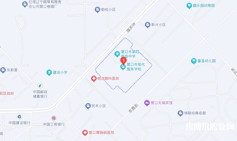 營口市現(xiàn)代服務(wù)學(xué)校地址，乘車路線