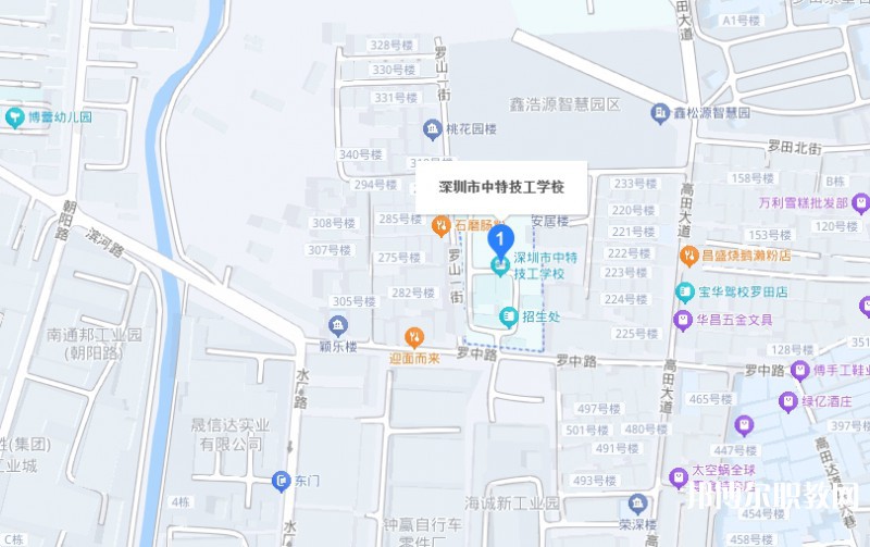 深圳市中特技工學校地址，乘車路線